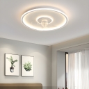 Dimmable Modern Ceiling Fan with a White Finish, 4 Clear ABS Plastic Blades and Remote/Wall Control
