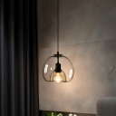 Modern Clear Glass Pendant Light with Adjustable Hanging Length for 35-40 Women
