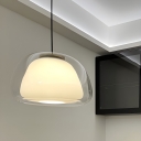 Modern Metal Pendant Light with Clear Glass Shade for Residential Use