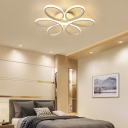 Modern LED Bulbs Flush Mount Close To Ceiling Light with Silica Gel Ambient Shade