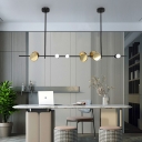 Modern Metal and Acrylic Island Light with Adjustable Hanging Length