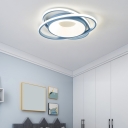 Modern LED Bulb Metal Ceiling Light with Acrylic Shade for Residential Use