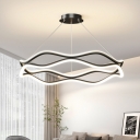 Modern LED Chandelier with Adjustable Hanging Length for Residential Use