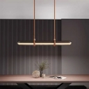 Modern LED Glass Island Pendant with Clear Shade Featuring Adjustable Hanging Length