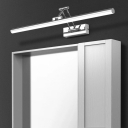 Elegant Steel LED Vanity Light with Ambient Lighting for Living Rooms and Bathrooms