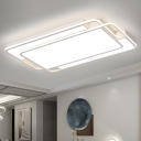 Rectangle LED Bulbs Flush Mount Ceiling Light in Modern Style for Residential Use