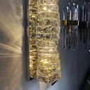 Sleek and Modern LED Wall Lamp with Crystal Shade for Contemporary Home Decor