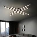 Modern Metal LED Close to Ceiling Light with Ambient Aluminum Shade