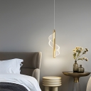 Modern Metal Pendant Light with Acrylic Shade and LED Bulb for Direct Wired Electric