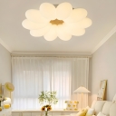 Modern LED Bulb Metal Close To Ceiling Light with Acrylic Shade for Residential Use