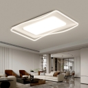 Modern Metal LED Flush Mount Ceiling Light with Adjustable for Residential Use