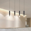Modern Metal Pendant Light with Warm Light LED Bulb and Acrylic Shade