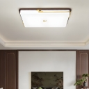 Modern Metal Flush Mount Ceiling Light with Ambient Acrylic Shade and LED Bulbs