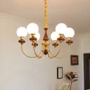 Stylish Modern Chandelier with Glass Shades and Adjustable Hanging Length