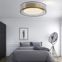 Modern Gold LED Acrylic Shade Close To Ceiling Light for Residential Use