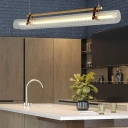 Modern Island Pendant Light with Adjustable Hanging Length and Acrylic Shade