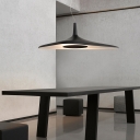 Modern Metal Pendant Light with Warm LED Bulb and Glass Shade