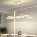 Modern Clear Acrylic Island Light with Adjustable Hanging Length and LED Bulbs Compatible