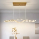 Modern LED Island Light with White Acrylic and Adjustable Hanging Length