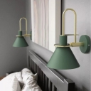 Stylish Modern Metal LED Wall Sconce with Iron Shade for Living Room
