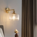 Stylish Glass 1-Light Modern Wall Lamp with LED Connection and Downward-facing Glass Shade