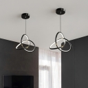 Modern Metal Pendant Light with LED Bulb and Silica Gel Shade for Contemporary Home