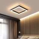 Modern LED Flush Mount Ceiling Light with Acrylic Shade, 2-Light Fixture