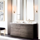 Modern Style Metal Vanity Light with Glass Shade for Bathroom