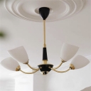 Elegant Glass Chandelier featuring Modern and Energy-efficient Design in Gold