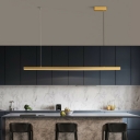 Sleek Modern Bronze Island Light with Adjustable Hanging Length