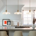 Modern Pendant Light with Glass Shade and Adjustable Hanging Length