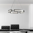Black Glass Modern Chandelier with Clear Shade and LED Bulbs (1-Light)