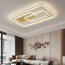Modern Metal Flush Mount Ceiling Light with 3 LED Bulbs and Acrylic Shade for Residential Use