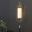 Modern Simple LED Wall Lamp with Glass Shade for Residential Use