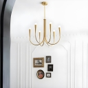 Elegant Gold Accent Sputnik Style Chandelier with Adjustable Hanging Length