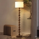 Unique Modern Floor Lamp with Fabric Shade and LED Light for Residential Use