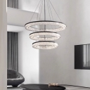 Modern Black Chandelier with LED Bulbs and Adjustable Hanging Length