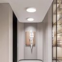 Modern Acrylic Shade LED Bulb Flush Mount Ceiling Light in White for Living Room