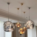 Elegant Metal pendant with Round Canopy, Adjustable Hanging Length and LED light
