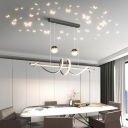 Modern LED Bulbs Island Pendant with Adjustable Hanging Length