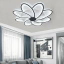 Modern LED Acrylic Close To Ceiling Lights - Third Gear Dimmable, Metal Shade, & Easy to Clean