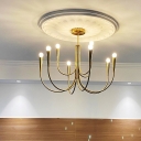Modern Metal Chandelier with Adjustable Hanging Length in Opalescent Shades