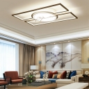 Modern LED Bulb Close To Ceiling Light with Dimming Function and Acrylic Shade for Residential Use