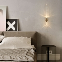 Elegant 2-Light LED Wall Sconces with Warm Glass Shades for Bedroom