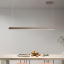 Modern Acrylic Linear Pendant Light with Adjustable Hanging Length and LED Bulbs