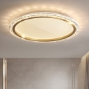 Modern Gold LED Flush Mount Ceiling Light with 1 Shade For Residential Use
