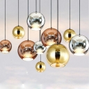 Glass Pendant Light with Adjustable Hanging Length and Modern Charm