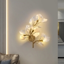 Elegant Metal 4-Light Wall Sconce with Acrylic Shade
