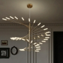 Contemporary Metal Chandelier with Acrylic Shade and Adjustable Hanging Length