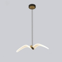Modern LED Iron Pendant Light Acrylic Lampshade Pendant Light with Adjustable Hanging Length